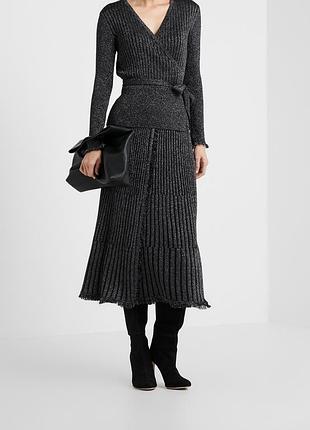 Diane von furstenberg шерстяная юбка миди