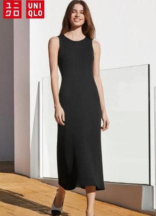 Платье в рубчик, uniqlo, l