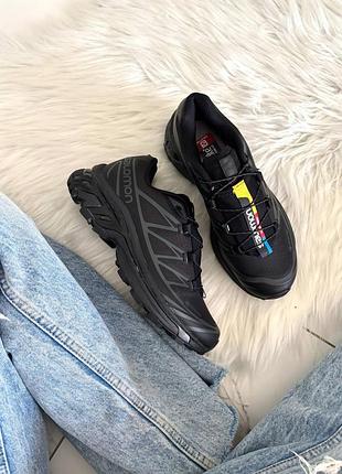 Стильные кроссовки salomon xt-6 adv dover triple black gore-tex