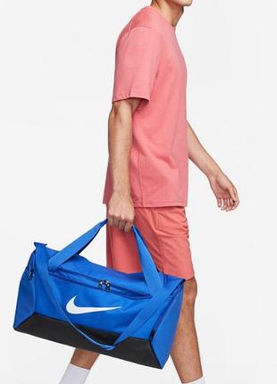Сумка nike nk brsla s duff - 9.5 41l черный, синий уни 51x28х28 см