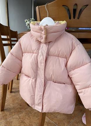 Куртка дитяча зимова рожева zara
