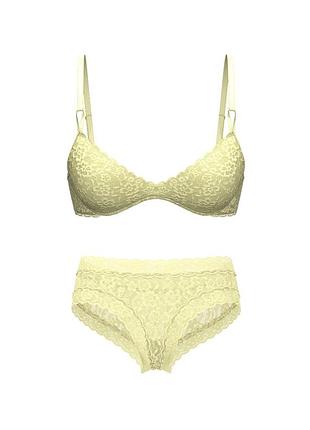 Мереживний комплект victoria's secret бюст push-up і трусики чики