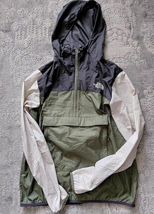 Чоловіча вітрівка анорак the north face, чорний, хакі, білий