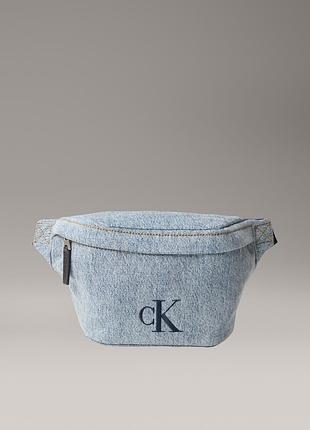 Джинсова поясна сумка calvin klein