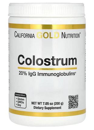 Молозиво в порошке california gold nutrition colostrum для иммунитета 200 г