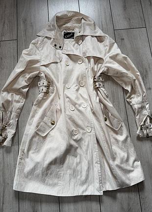 Жіночий тренч chloé двобортний бежевий