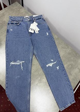 Жіночі джинси zara mom блакитні 90s