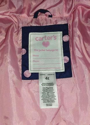 Куртка для дівчинки carter's синя в горох 4