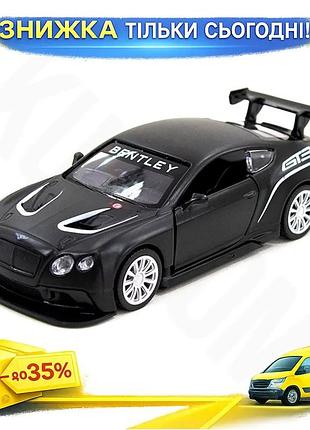 Ku автомодель bentley continental gt3 матовый черный металлический автомобиль для коллекционирования uni2l_k