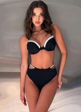 Раздельный женский купальник со стразами victoria’s secret пуш-ап 32dd xs s. 70dd 75dd