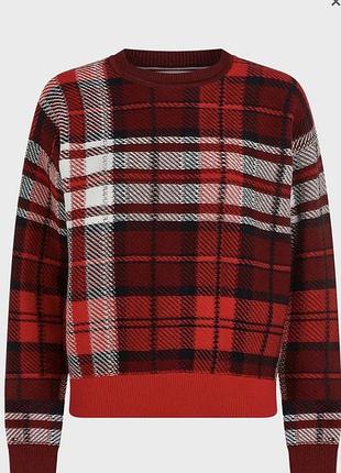 Жіночий картатий джемпер від бренду tommy hilfiger