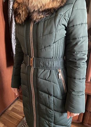 Пуховик изумрудный