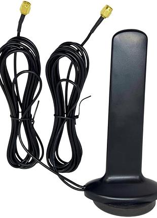 Антенна автомобильная с очень сильным магнитом mimo 16 дб интернет 4g sma male кабель 3 м широкополосная 800–2700 мгц
