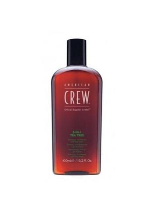 Шампунь american crew 3 in 1 tea tree shampoo 450 мл