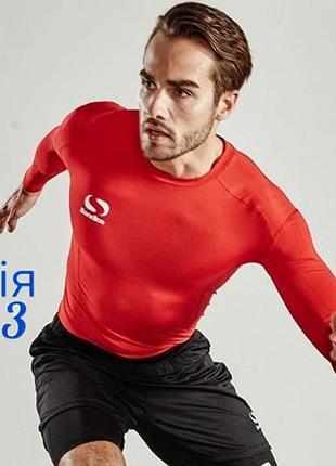 Термо-лонгслив рашгард sondico base mock neck red