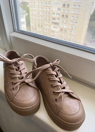 Кросівки для дітей louis vuitton kids empreinte jazzy sneakers, бежеві, розмір 29