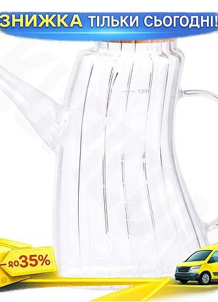 Ku стеклянная бутылка для universal fit масла 1 л с ручкой бамбуковая крышка для кухни с мерной шкалой uni2l_k