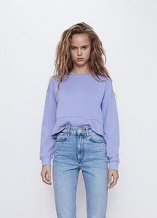Дуже красивии‌ лавандовии‌ бавовнянии‌ світшот zara