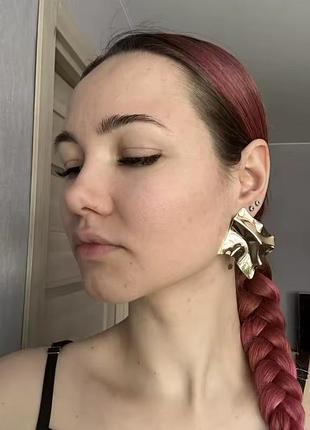 Серьги пусеты геометрические