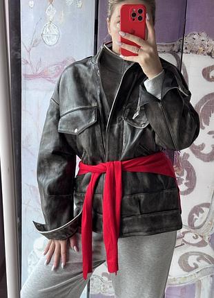 Sale!!!шкіряна куртка ysl slp шкірянка 2024 року косуха