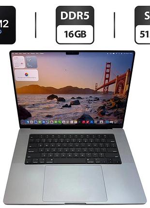 Ультрабук apple macbook pro 16 2023 / 16.2" (3456x2234) ips / apple m2 pro (12 ядер по 2.4 - 3.5 ghz) / 16 gb ddr5 / 512 gb ssd /