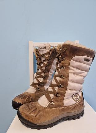 Чоботи жіночі зимові timberland earthkeepers mount holly тімберленд високі шкіряні дутіки