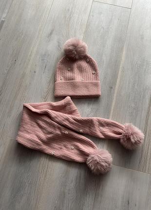 Комплект zara шапка та шарф