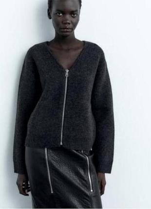Бомбер 100% шерсть zara. 2