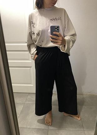 Жіночі брюки zara кюлоти чорні