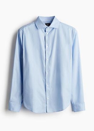 Чоловіча сорочка h&m easy iron класична блакитна