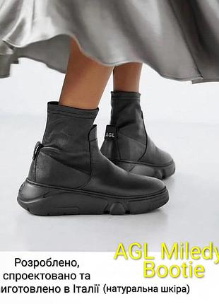 Черевики ботильйони agl miledy bootie  (наш 41-41,5) жіночі з нат. шкіри демі made in italy