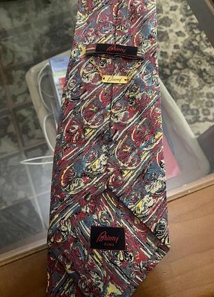 Краватка чоловіча brioni різнокольорова з абстрактним принтом