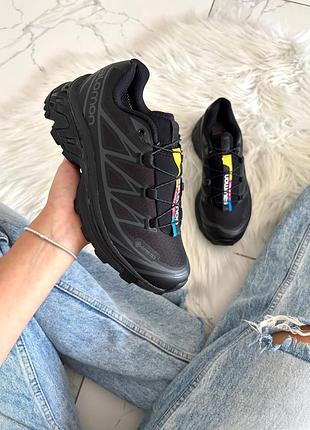 Кросівки salomon xt-6 adv dover triple black gore-tex  💧 вологозахист 💧  арт 19001