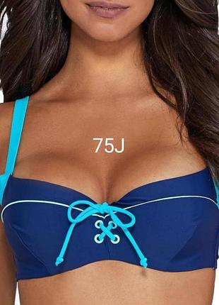 34j 75j, curvy kate set sail, синий раздельный купальник с чашками,новый