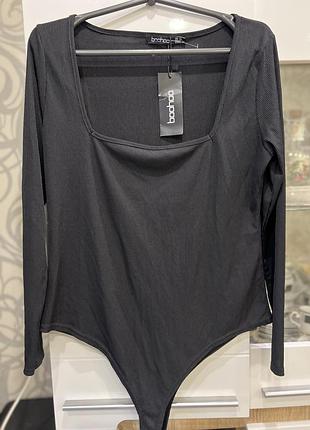 Боді жіноче boohoo чорне розмір 16