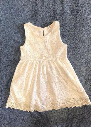 Нарядное кружевное платье h&amp;m, разм. 92 (1,5–2 года)