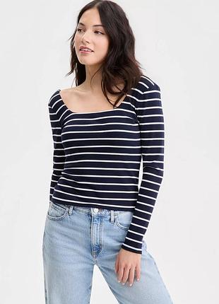 Жіночий лонгслів guess у смужку
