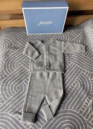 Повсякденний костюм для хлопчика jacadi paris, сірий, 67 см, 100% кашемір