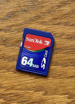 Карта памʼяті san disk 64 mb