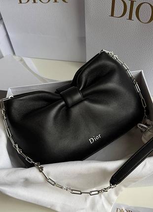 Сумка christian dior lux чорна бантик