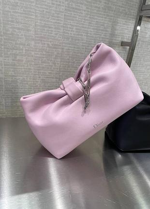 Рожева сумка бант dior