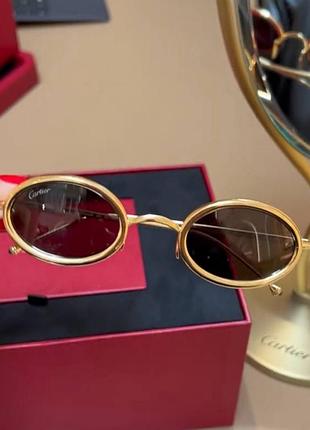 Окуляри cartier золота оправа форма овал 
коробка , футляр , мішечок , серветка , картка