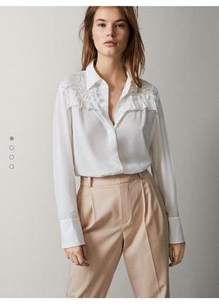 Невесомая нежная блуза рубашка massimo dutti