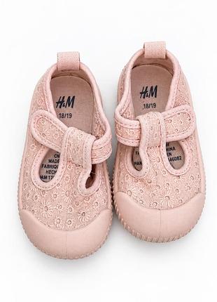 Босоніжки та сандалі для дівчаток h&m рожеві, розмір 18-19