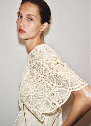 Невероятная кружевная блуза zara