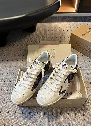Кросівки жіночі golden goose stardan білі з коричневим, розміри 35-41