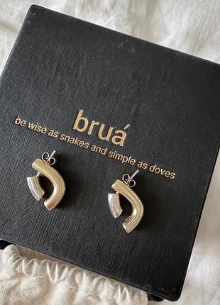 Сережки для жінок bruá jewellery срібні з позолотою