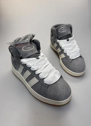 Кросівки зимові adidas campus сірі