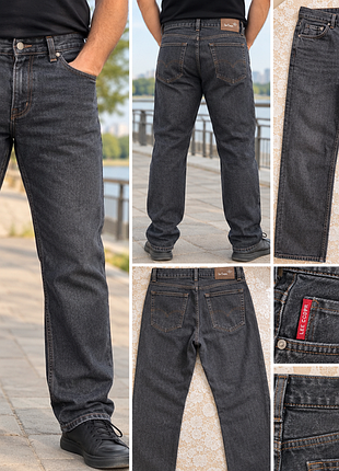 Чоловічі джинси lee cooper w38 l30 темно-сірі прямі straight xl