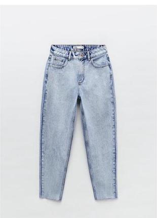 Zara mom fit джинсы до щиколотки в размере 34